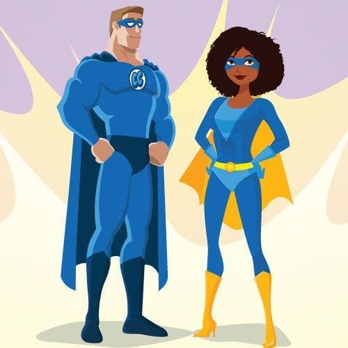 Captain Contributor and Betty the Benefactress